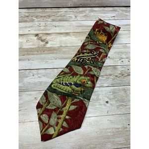 Men's Tie Endangered Species Bruce's Rainforest 1996 Marc Dennis Tree Frogs